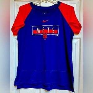 Nike DRI - FIT NY METS Genuine Merch Crew Neck Large NWOT New York Baseball